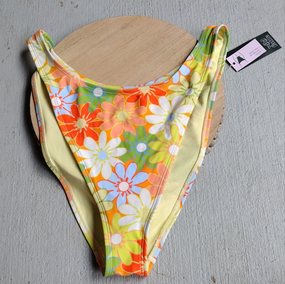 Wild Fable Women's  Sunflower Floral Cheeky Bikini Bottoms